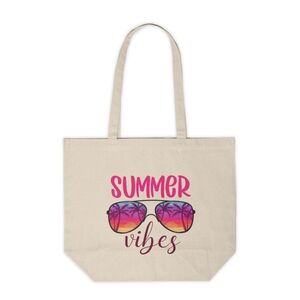 Summer Vibes Custom Canvas Tote Bag